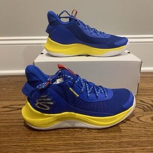 Under Armour UA Blue Yellow CURRY 3Z7 Basketball Shoes Men Size 11.5 3026622-400